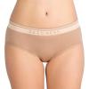 Skechers 4 Pack Womens Undwear, Solid Seamless Panty with Logo, Ropa Interior Sin Costuras, Moisture Wicking(Brown/Shade/Nude/Blush)
