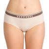 Skechers 4 Pack Womens Undwear, Solid Seamless Panty with Logo, Ropa Interior Sin Costuras, Moisture Wicking(Brown/Shade/Nude/Blush)