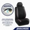 Skechers Air-Cooled Memory Foam Seat Covers,Mesh Thick Car Seat Covers,Piping Leather Car Seat Covers Front Seats,Airbag Compatible,Automotive Comfort Universal FitMost Cars,Vans,Truck,SUV,Black(Black & Red)