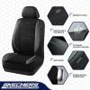 Skechers Air-Cooled Memory Foam Seat Covers,Mesh Thick Car Seat Covers,Piping Leather Car Seat Covers Front Seats,Airbag Compatible,Automotive Comfort Universal FitMost Cars,Vans,Truck,SUV,Black(Black and Mint)