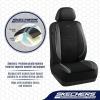 Skechers Air-Cooled Memory Foam Seat Covers,Mesh Thick Car Seat Covers,Piping Leather Car Seat Covers Front Seats,Airbag Compatible,Automotive Comfort Universal FitMost Cars,Vans,Truck,SUV,Black(Black and Mint)