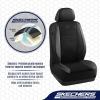Skechers Air-Cooled Memory Foam Seat Covers,Mesh Thick Car Seat Covers,Piping Leather Car Seat Covers Front Seats,Airbag Compatible,Automotive Comfort Universal FitMost Cars,Vans,Truck,SUV,Black(Black & Black)