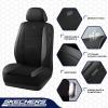 Skechers Air-Cooled Memory Foam Seat Covers,Mesh Thick Car Seat Covers,Piping Leather Car Seat Covers Front Seats,Airbag Compatible,Automotive Comfort Universal FitMost Cars,Vans,Truck,SUV,Black(Black and Black)
