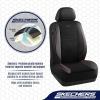 Skechers Air-Cooled Memory Foam Seat Covers,Mesh Thick Car Seat Covers,Piping Leather Car Seat Covers Front Seats,Airbag Compatible,Automotive Comfort Universal FitMost Cars,Vans,Truck,SUV,Black(Black and Red)