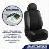 Skechers Air-Cooled Memory Foam Seat Covers,Mesh Thick Car Seat Covers,Piping Leather Car Seat Covers Front Seats,Airbag Compatible,Automotive Comfort Universal FitMost Cars,Vans,Truck,SUV,Black(Black & Grey)