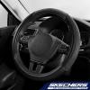 Skechers Air-Cooled Steering Wheel Cover,Leather Car Steering Wheel Cover Universal Fit 14″ 1/2-15″ Car Wheel Protector for Men Women Fit Suvs,Vans,Sedans,Car,Trucks,Black(Black)