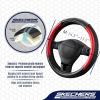 Skechers Air-Cooled Steering Wheel Cover,Leather Car Steering Wheel Cover Universal Fit 14″ 1/2-15″ Car Wheel Protector for Men Women Fit Suvs,Vans,Sedans,Car,Trucks,Black(Red)