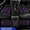 Skechers Car Floor Mats,Heavy Duty Rubber Car Mats Full Set,All Weather Floor Mats,Waterproof Trim to Fit Universal Floor Liner Car Accessories,Automotive Floor Mats for Cars Trucks SUV,Blue(Purple)