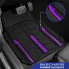 Skechers Car Floor Mats,Heavy Duty Rubber Car Mats Full Set,All Weather Floor Mats,Waterproof Trim to Fit Universal Floor Liner Car Accessories,Automotive Floor Mats for Cars Trucks SUV,Blue(Purple)