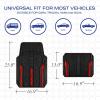 Skechers Car Floor Mats,Heavy Duty Rubber Car Mats Full Set,All Weather Floor Mats,Waterproof Trim to Fit Universal Floor Liner Car Accessories,Automotive Floor Mats for Cars Trucks SUV,Blue(Red)
