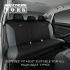 Skechers Car Seat Covers, Work Leather Seat Covers 5-Times Stronger Built-in Webbing, Oxford Fabric Front Seat Cover, Airbag Compatible, Automotive Comfort for Cars, Trucks, SUVs,Black(Black&Grey)