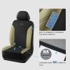 Skechers Car Seat Covers, Work Leather Seat Covers 5-Times Stronger Built-in Webbing, Oxford Fabric Front Seat Cover, Airbag Compatible, Automotive Comfort for Cars, Trucks, SUVs,Black(Black and Beige)