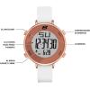 Skechers Magnolia Digital Silicone Watch for Women(Rose Gold  White)