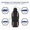 Skechers Memory Foam Car Seat Covers, Air Cool Mesh Thick Seat Covers, Car Seat Cover Full Sets, Airbag Compatible, Automotive Comfort Protection for Most Cars,Vans,Trucks, SUVs,Blue(Black and Pink)