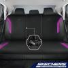 Skechers Memory Foam Car Seat Covers, Air Cool Mesh Thick Seat Covers, Car Seat Cover Full Sets, Airbag Compatible, Automotive Comfort Protection for Most Cars,Vans,Trucks, SUVs,Blue(Black&Purple)