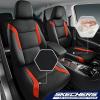 Skechers Memory Foam Car Seat Covers, Air Cool Mesh Thick Seat Covers, Car Seat Cover Full Sets, Airbag Compatible, Automotive Comfort Protection for Most Cars,Vans,Trucks, SUVs,Blue(Black and Orange)