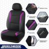 Skechers Memory Foam Car Seat Covers, Air Cool Mesh Thick Seat Covers, Car Seat Cover Full Sets, Airbag Compatible, Automotive Comfort Protection for Most Cars,Vans,Trucks, SUVs,Blue(Black&Purple)