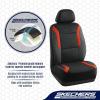 Skechers Memory Foam Car Seat Covers, Air Cool Mesh Thick Seat Covers, Car Seat Cover Full Sets, Airbag Compatible, Automotive Comfort Protection for Most Cars,Vans,Trucks, SUVs,Blue(Black&Orange)