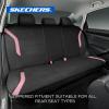 Skechers Memory Foam Car Seat Covers, Air Cool Mesh Thick Seat Covers, Car Seat Cover Full Sets, Airbag Compatible, Automotive Comfort Protection for Most Cars,Vans,Trucks, SUVs,Blue(Black&Pink)