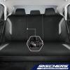 Skechers Memory Foam Car Seat Covers, Air Cool Mesh Thick Seat Covers, Car Seat Cover Full Sets, Airbag Compatible, Automotive Comfort Protection for Most Cars,Vans,Trucks, SUVs,Blue(Black&Grey)