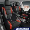 Skechers Memory Foam Car Seat Covers, Air Cool Mesh Thick Seat Covers, Car Seat Cover Full Sets, Airbag Compatible, Automotive Comfort Protection for Most Cars,Vans,Trucks, SUVs,Blue(Black&Orange)