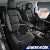 Skechers Memory Foam Car Seat Covers, Air Cool Mesh Thick Seat Covers, Car Seat Cover Full Sets, Airbag Compatible, Automotive Comfort Protection for Most Cars,Vans,Trucks, SUVs,Blue(Black Black)