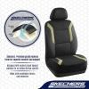 Skechers Memory Foam Car Seat Covers, Air Cool Mesh Thick Seat Covers, Car Seat Cover Full Sets, Airbag Compatible, Automotive Comfort Protection for Most Cars,Vans,Trucks, SUVs,Blue(Black and Beige)