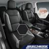 Skechers Memory Foam Car Seat Covers, Air Cool Mesh Thick Seat Covers, Car Seat Cover Full Sets, Airbag Compatible, Automotive Comfort Protection for Most Cars,Vans,Trucks, SUVs,Blue(Black&Grey)
