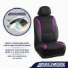 Skechers Memory Foam Car Seat Covers, Air Cool Mesh Thick Seat Covers, Car Seat Cover Full Sets, Airbag Compatible, Automotive Comfort Protection for Most Cars,Vans,Trucks, SUVs,Blue(Black and Purple)