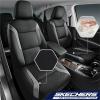 Skechers Memory Foam Car Seat Covers, Air Cool Mesh Thick Seat Covers, Car Seat Cover Full Sets, Airbag Compatible, Automotive Comfort Protection for Most Cars,Vans,Trucks, SUVs,Blue(Black and Grey)