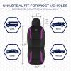 Skechers Memory Foam Car Seat Covers, Air Cool Mesh Thick Seat Covers, Car Seat Cover Full Sets, Airbag Compatible, Automotive Comfort Protection for Most Cars,Vans,Trucks, SUVs,Blue(Black and Purple)
