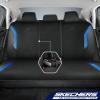 Skechers Memory Foam Car Seat Covers, Air Cool Mesh Thick Seat Covers, Car Seat Cover Full Sets, Airbag Compatible, Automotive Comfort Protection for Most Cars,Vans,Trucks, SUVs,Blue(Black&Blue)