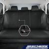 Skechers Memory Foam Car Seat Covers, Air Cool Mesh Thick Seat Covers, Car Seat Cover Full Sets, Airbag Compatible, Automotive Comfort Protection for Most Cars,Vans,Trucks, SUVs,Blue(Black Black)