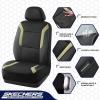 Skechers Memory Foam Car Seat Covers, Air Cool Mesh Thick Seat Covers, Car Seat Cover Full Sets, Airbag Compatible, Automotive Comfort Protection for Most Cars,Vans,Trucks, SUVs,Blue(Black&Beige)