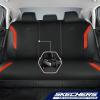 Skechers Memory Foam Car Seat Covers, Air Cool Mesh Thick Seat Covers, Car Seat Cover Full Sets, Airbag Compatible, Automotive Comfort Protection for Most Cars,Vans,Trucks, SUVs,Blue(Black&Orange)