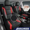 Skechers Memory Foam Car Seat Covers, Air Cool Mesh Thick Seat Covers, Car Seat Cover Full Sets, Airbag Compatible, Automotive Comfort Protection for Most Cars,Vans,Trucks, SUVs,Blue(Black&Red)