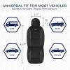 Skechers Memory Foam Car Seat Covers, Air Cool Mesh Thick Seat Covers, Car Seat Cover Full Sets, Airbag Compatible, Automotive Comfort Protection for Most Cars,Vans,Trucks, SUVs,Blue(Black and Black)