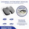 Skechers Memory Foam Seat Cushion,Office Chair Cushion for Tailbone Pain Relief,Butt Pillow for Office Chair,Car seat Cushion,Computer Desk,Long Sitting Office Workers,and Car Drivers,Black(Grey)