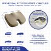 Skechers Memory Foam Seat Cushion,Office Chair Cushion for Tailbone Pain Relief,Butt Pillow for Office Chair,Car seat Cushion,Computer Desk,Long Sitting Office Workers,and Car Drivers,Black(Beige)