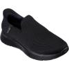 Skechers Men’s Gowalk Flex Hands Free Slip-ins Athletic Slip-on Casual Walking Shoes Sneaker(Black/Black)