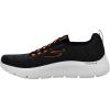 Skechers Men’s Gowalk Flex-Athletic Slip-on Casual Walking Shoes with Air Cooled Foam Sneakers(Charcoal/Orange)