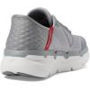 Skechers Men’s Max Cushioning Slip-ins-Athletic Workout Running Walking Shoes with Memory Foam Sneaker(Grey/Red)