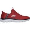 Skechers Men’s Summits Key Pace Hands Free Slip-in Loafer(Red/Black (Wide))