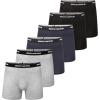 Skechers Men’s Tagless Boxer Briefs 6-Pack, Calzoncillos Ajustados, Moisture Wicking Underwear With Contoured Pouch(Blue/Dark Grey/Black)