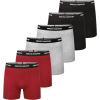 Skechers Men’s Tagless Boxer Briefs 6-Pack, Calzoncillos Ajustados, Moisture Wicking Underwear With Contoured Pouch(Dark Grey/Red/Black)