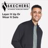 Skechers Men’s The Hoodless Hoodie Go Walk Everywhere Full Zip Mock Neck Jacket(Bold Black)