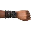 Skechers Men’s Watch and Stackable Bracelet or Interchangeable Band Gift Set(Black Silicone/Braid)