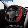 Skechers Steering Wheel Cover,Memory Foam Car Steering Wheel Cover,14.5-15inch Anti-Slip Safety Comfortable Desgin, Universal Accessory for Diverse Cars, Truck,SUV (Black & Red)(Red)