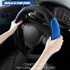 Skechers Steering Wheel Cover,Memory Foam Car Steering Wheel Cover,14.5-15inch Anti-Slip Safety Comfortable Desgin, Universal Accessory for Diverse Cars, Truck,SUV (Black & Red)(Blue)
