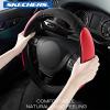 Skechers Steering Wheel Cover,Memory Foam Car Steering Wheel Cover,14.5-15inch Anti-Slip Safety Comfortable Desgin, Universal Accessory for Diverse Cars, Truck,SUV (Black & Red)(Red)